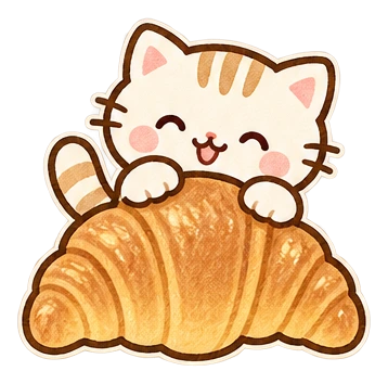 クロワッサンとねこ
